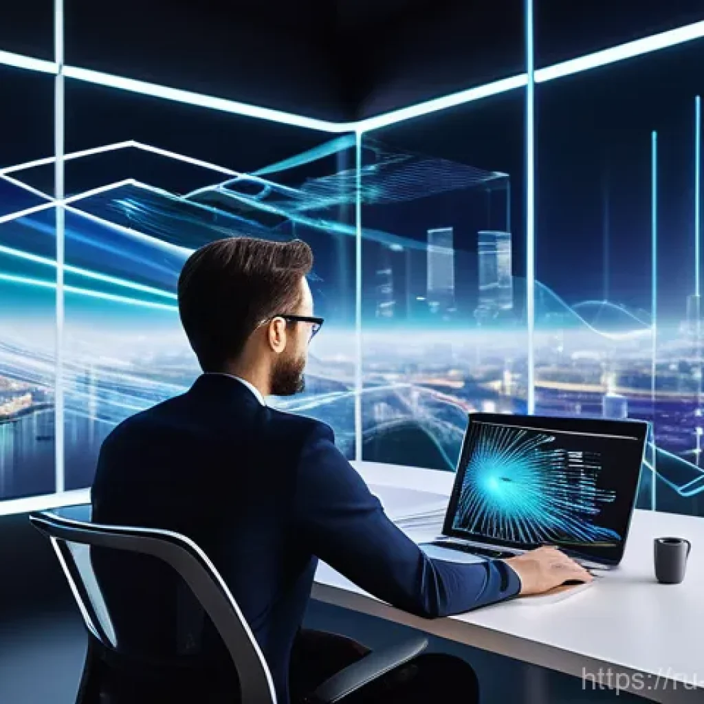 소셜미디어마케팅 신기술 동향 - **AI as a Creative Partner:**
    A vibrant and modern office setting where a young, diverse SMM spe...